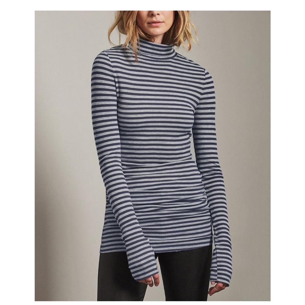 AG Jeans Striped Turtleneck